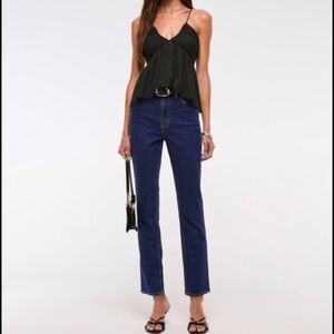 Abercrombie & Fitch Ultra High Rise Ankle Straight Jeans
